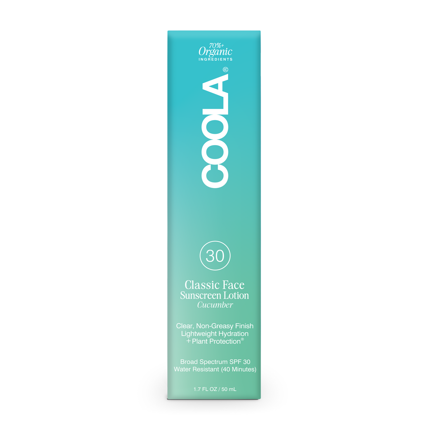 Coola Classic Face Organic Sunscreen Lotion SPF 30 - Cucumber