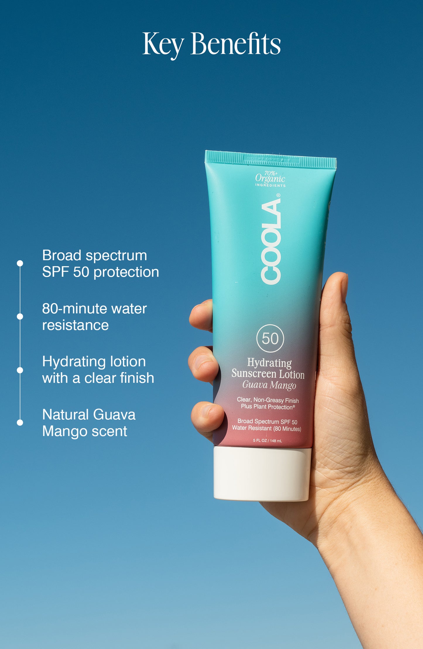Coola Hydrating Sunscreen Lotion SPF 50 - Guava Mango