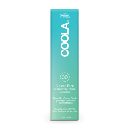 Coola Classic Face Organic Sunscreen Lotion SPF 30 - Cucumber