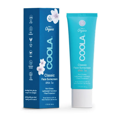 Coola Sunscreen Lotion Face SPF 50 - Fragrance Free and White Tea
